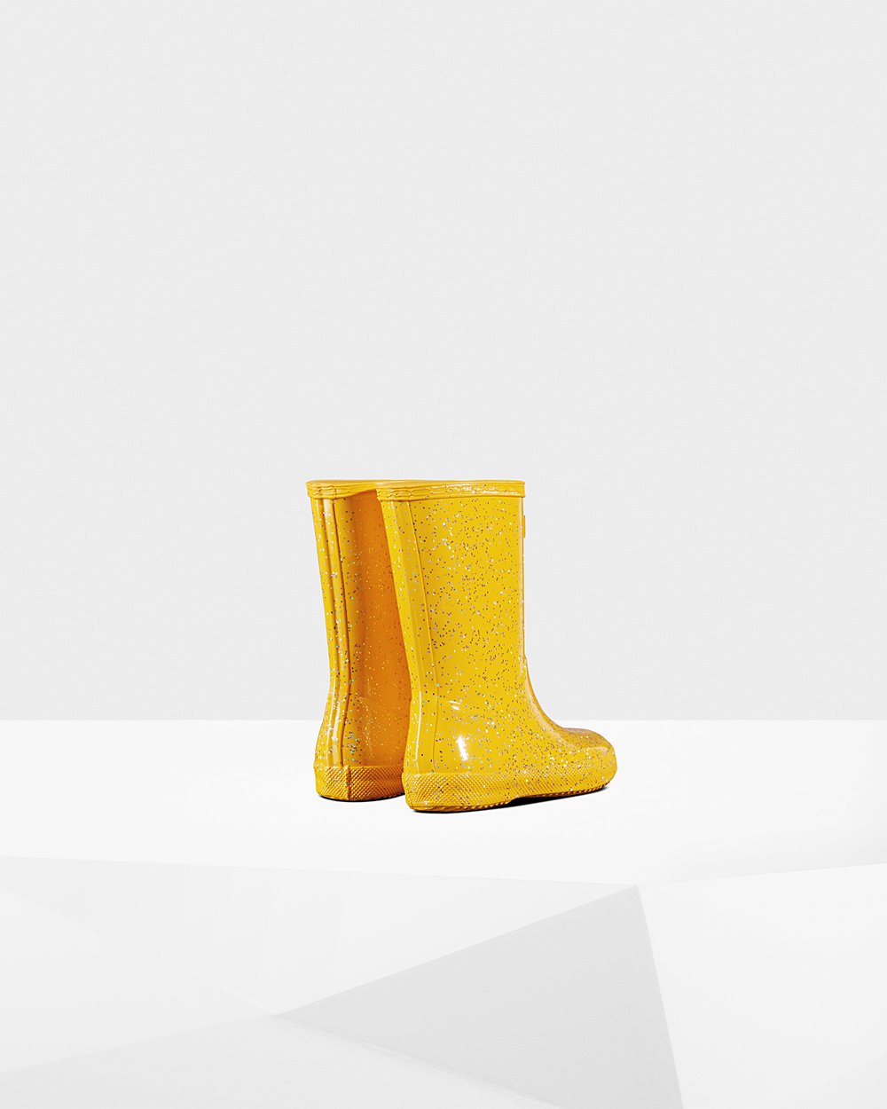 Botas De Agua Hunter Niños Original First Giant Glitter - Amarillo - Argentina 6013SMVNX